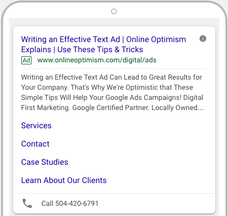 How to create an effective text ad