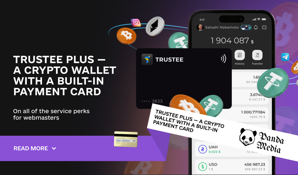 Trustee Plus — a crypto wallet with a built-in payment card