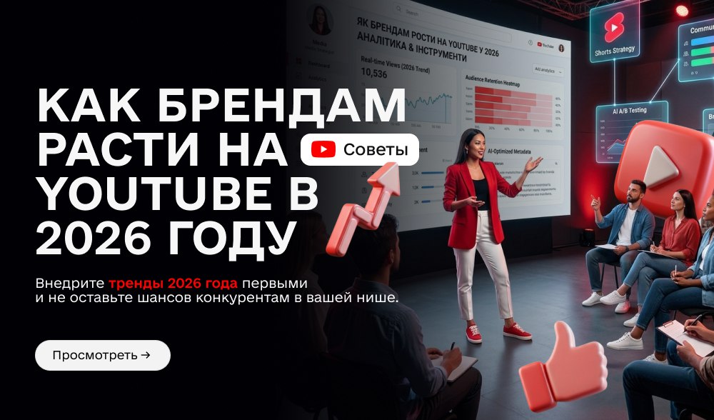 Как брендам расти на YouTube в 2026 году: стратегия SEO, Shorts и реклама, которая работает
